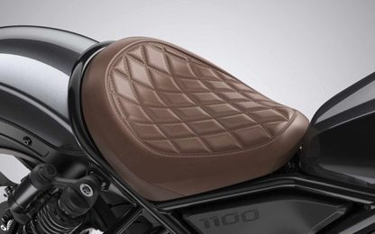 Honda Sitz im Diamond-Stitch Stil braun 25 mm breiter Rebel 1100 ab BJ 21